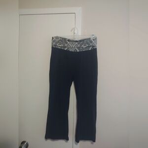 Black wide leg capris